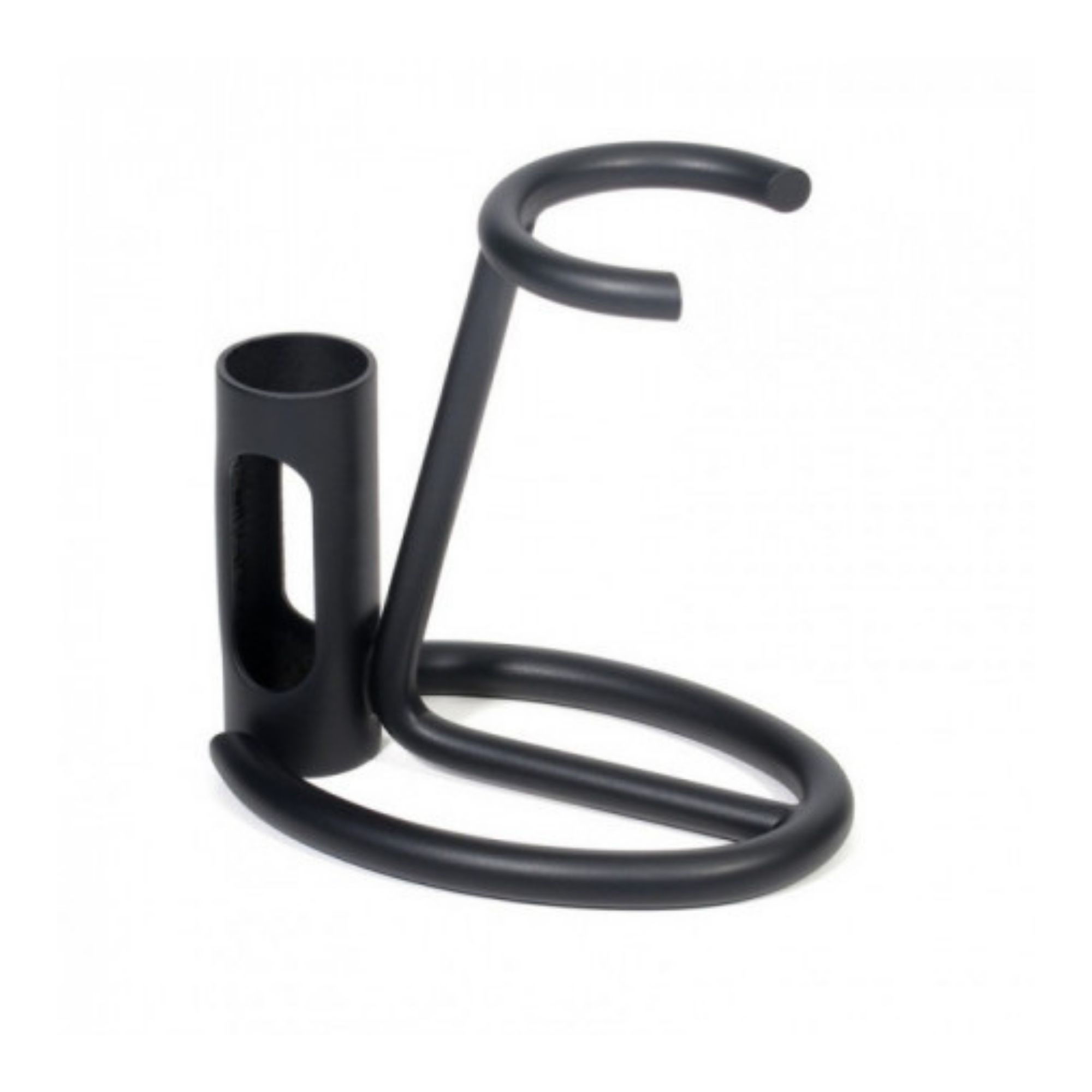 Porte-blaireau et rasoir - Métal peint noir mat